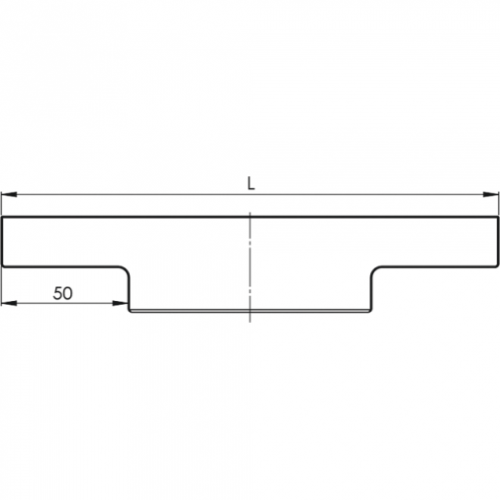 Profil TRIM Aluminium glanz verchromt L: 595 mm B: 38 mm H: 13 mm